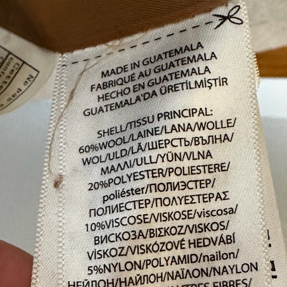 Lauren Ralph Lauren Buckle-Front Walker Coat Wool Tan Women's Size 4 - Picture 6 of 11